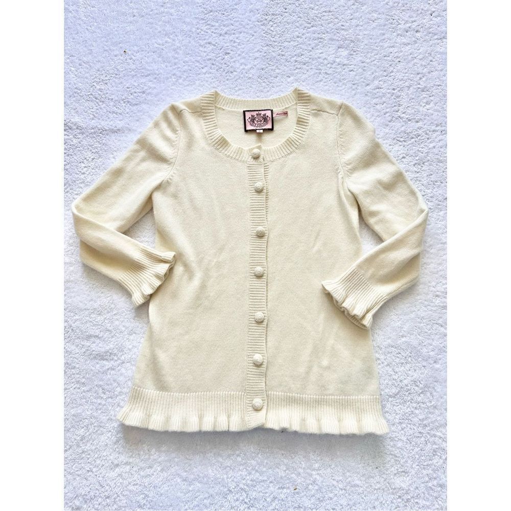 Juicy Couture Vintage Cream Angora Blend Cardigan | Small